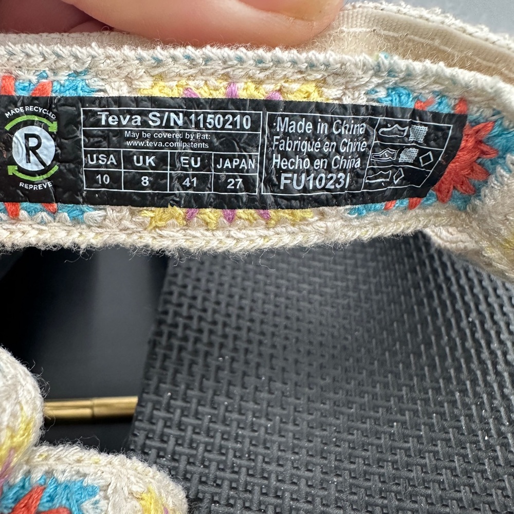 Teva Women's Colorful Crochet Platform Sandal size 10 - Picture 6 of 8